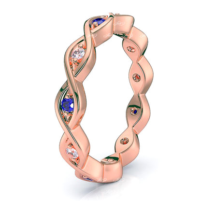Rose Diamond and Blue Sapphire
