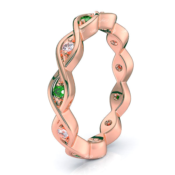 Rose Diamond and Emerald