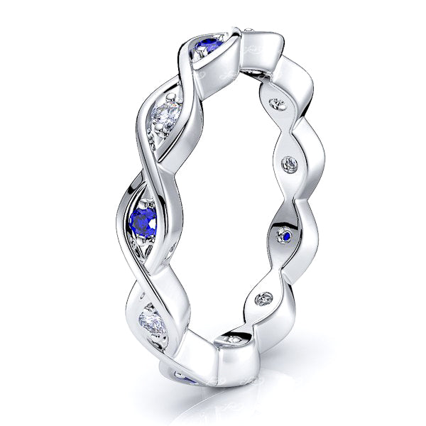 White Diamond and Blue Sapphire