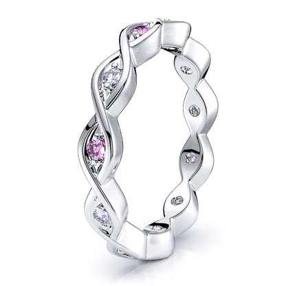 White Diamond and Pink Sapphire