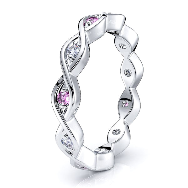 Diamond and Pink Sapphire