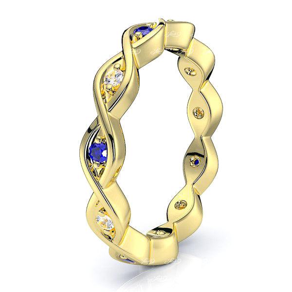 Yellow Diamond and Blue Sapphire