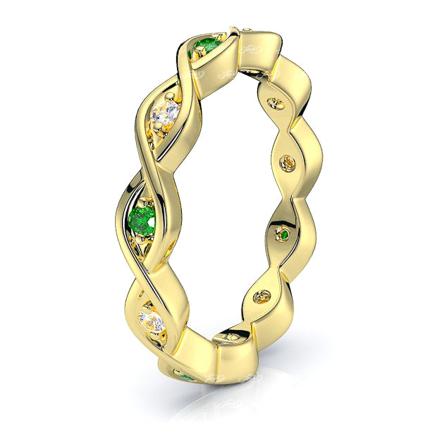 Yellow Diamond and Emerald