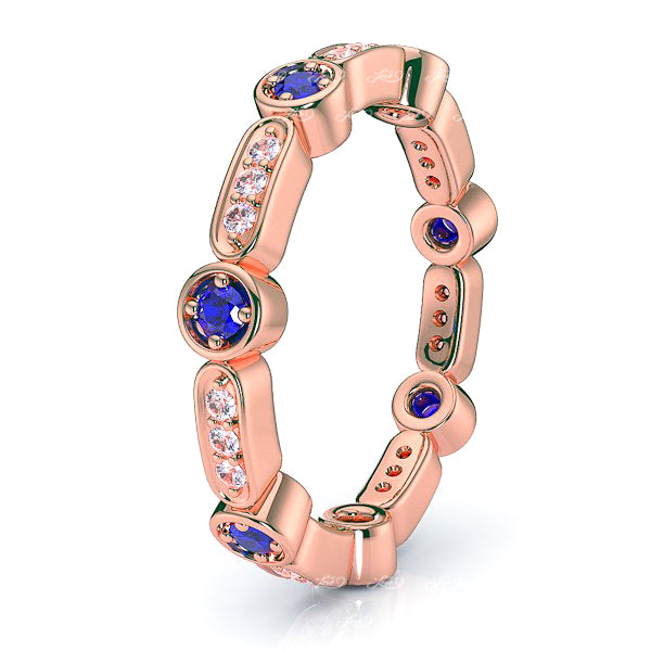 Rose Diamond and Blue Sapphire