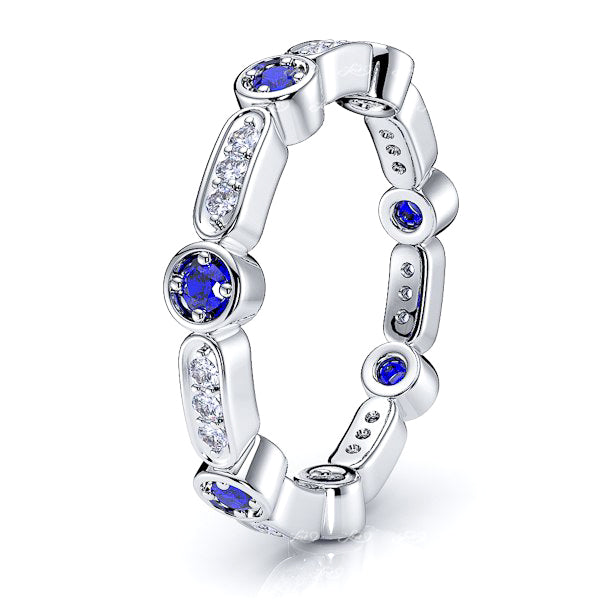 White Diamond and Blue Sapphire