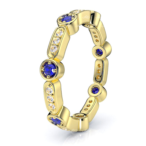 Yellow Diamond and Blue Sapphire