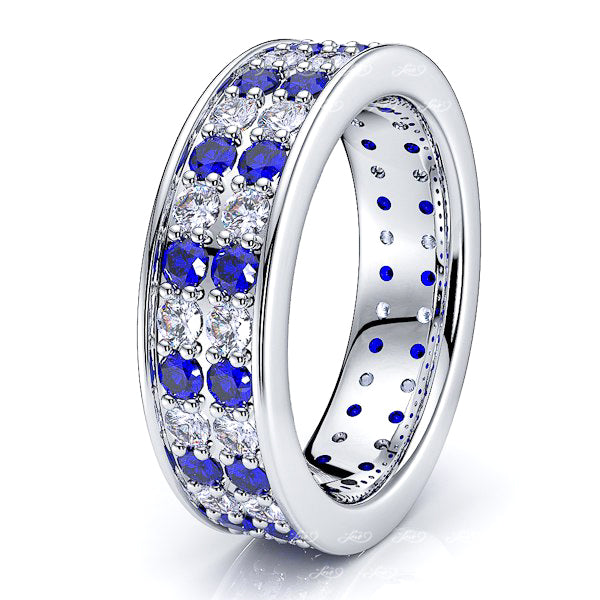 White Diamond and Blue Sapphire