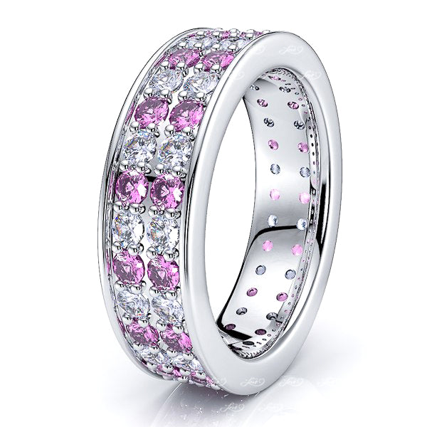 White Diamond and Pink Sapphire