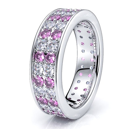 White Diamond and Pink Sapphire
