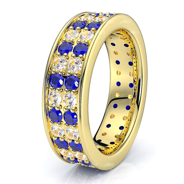 Yellow Diamond and Blue Sapphire
