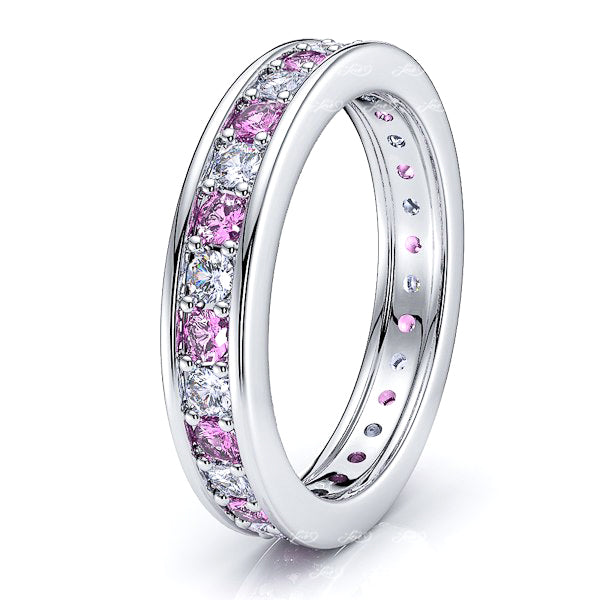 White Diamond and Pink Sapphire