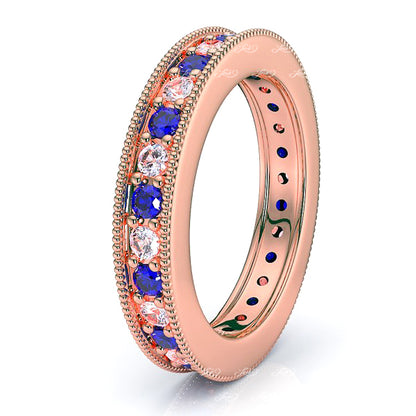 Rose Diamond and Blue Sapphire