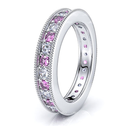 White Diamond and Pink Sapphire