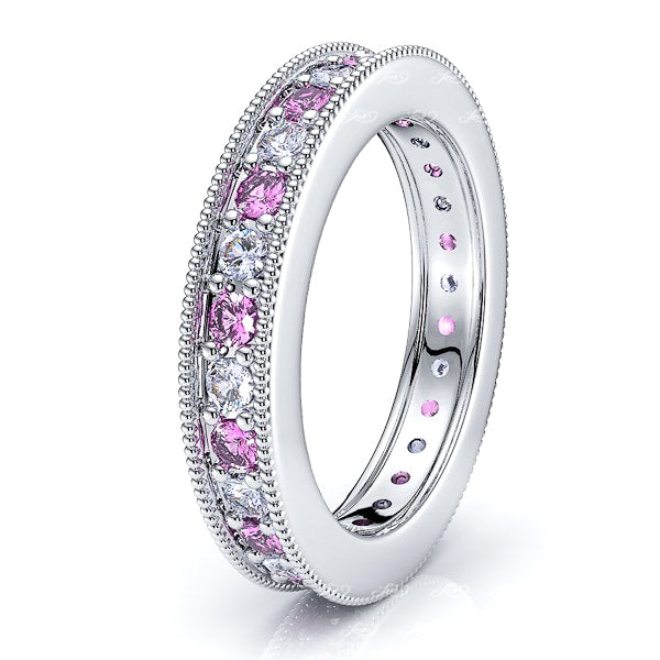 Diamond and Pink Sapphire