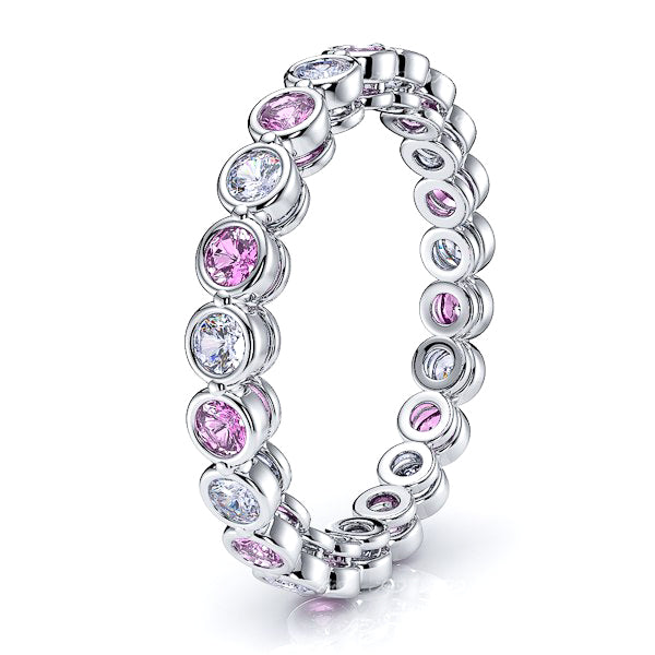 White Diamond and Pink Sapphire