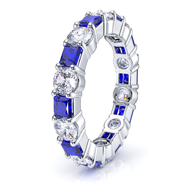 White Diamond and Blue Sapphire