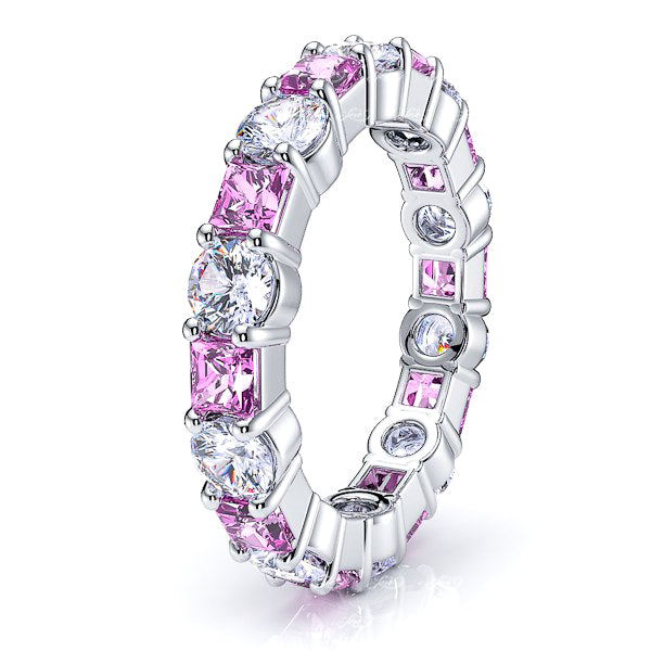 Diamond and Pink Sapphire