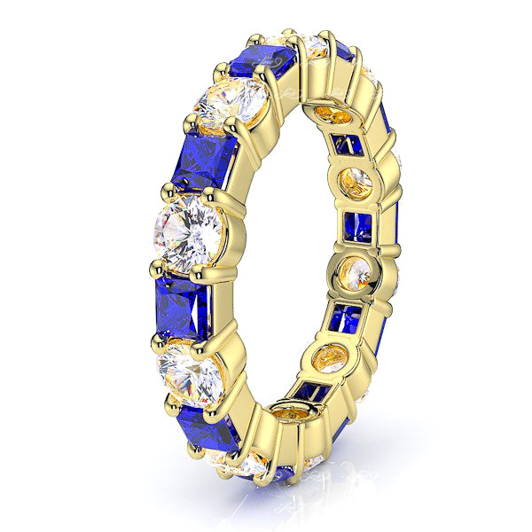 Yellow Diamond and Blue Sapphire