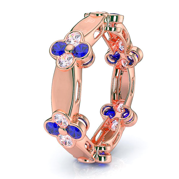 Rose Diamond and Blue Sapphire