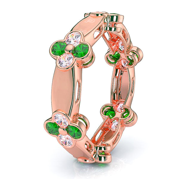 Rose Diamond and Emerald