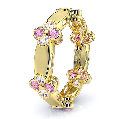 Yellow Diamond and Pink Sapphire