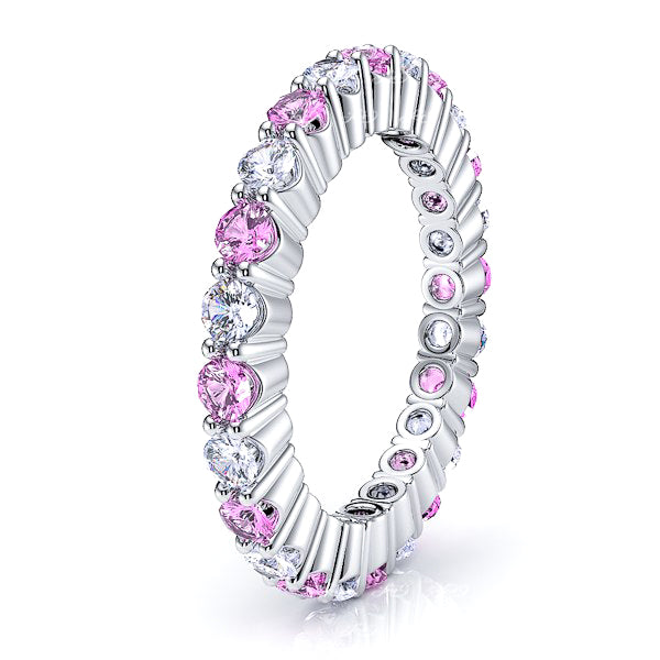 White Diamond and Pink Sapphire