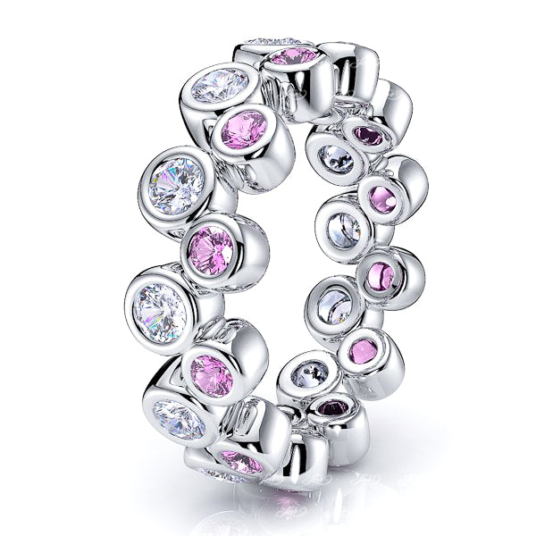Diamond and Pink Sapphire