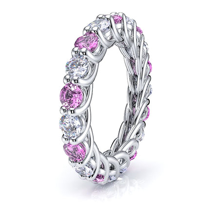 White Diamond and Pink Sapphire