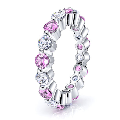 Diamond and Pink Sapphire