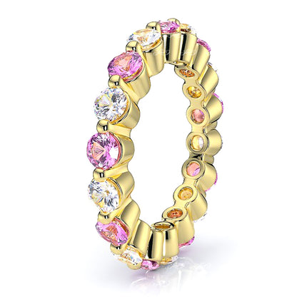 Yellow Diamond and Pink Sapphire