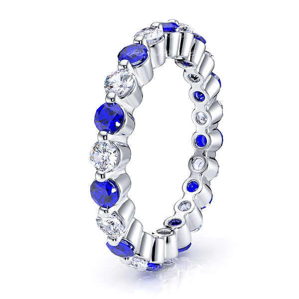 White Diamond and Blue Sapphire