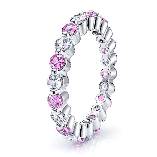 White Diamond and Pink Sapphire