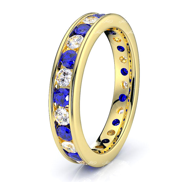 Yellow Diamond and Blue Sapphire