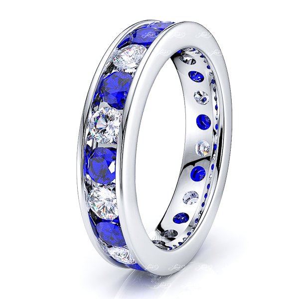 White Diamond and Blue Sapphire