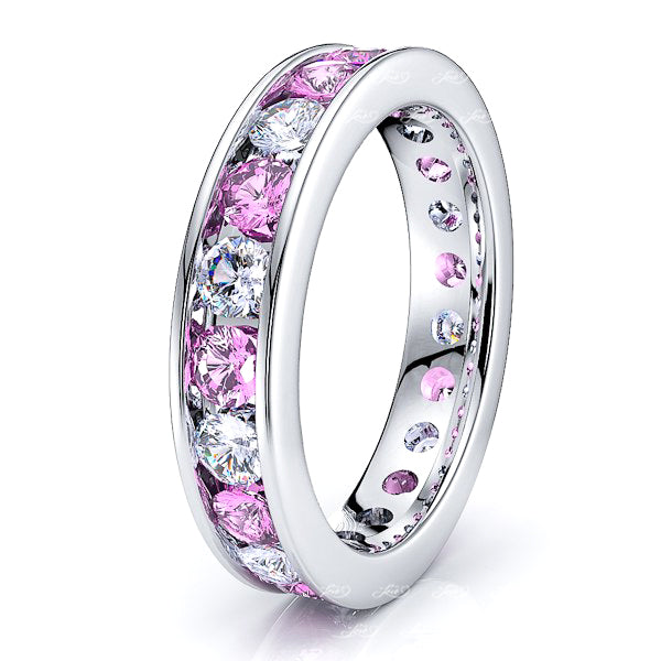 White Diamond and Pink Sapphire