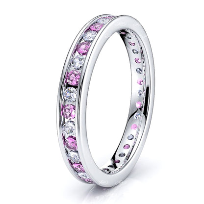 White Diamond and Pink Sapphire