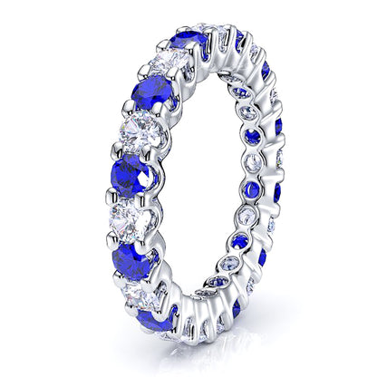 White Diamond and Blue Sapphire