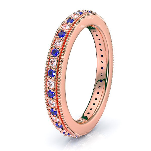 Rose Diamond and Blue Sapphire