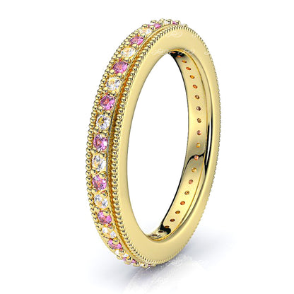 Yellow Diamond and Pink Sapphire