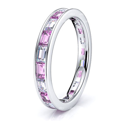 White Diamond and Pink Sapphire