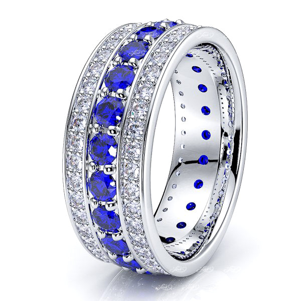 White Diamond and Blue Sapphire