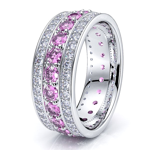 White Diamond and Pink Sapphire