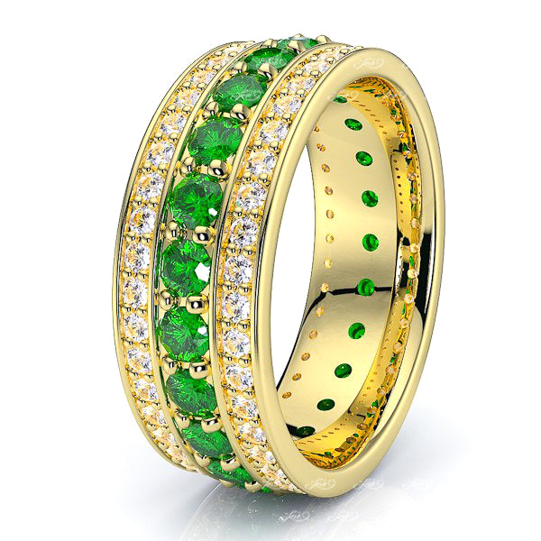 Yellow Diamond and Emerald