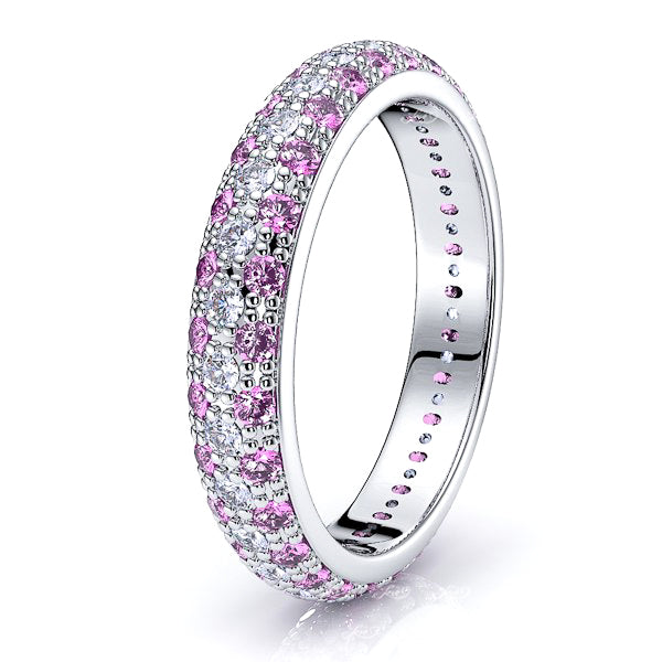 White Diamond and Pink Sapphire