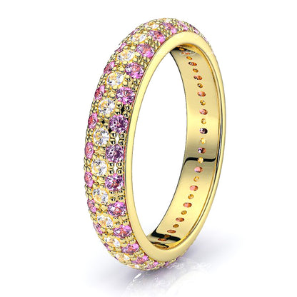 Yellow Diamond and Pink Sapphire