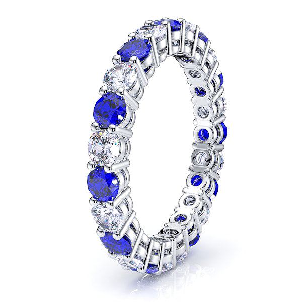 White Diamond and Blue Sapphire