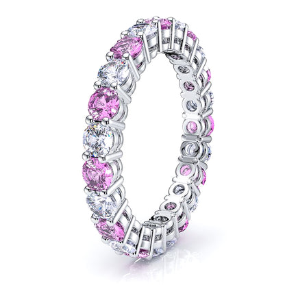 White Diamond and Pink Sapphire