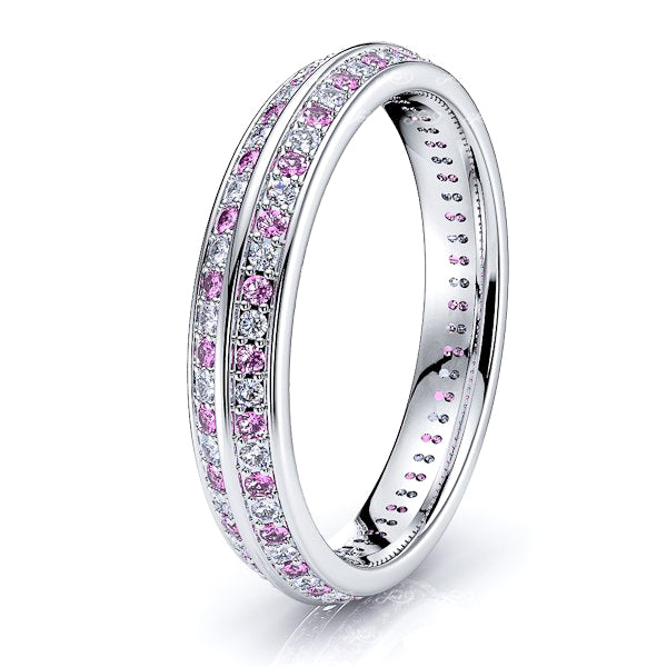 White Diamond and Pink Sapphire