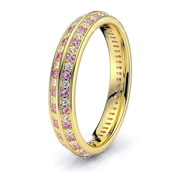Yellow Diamond and Pink Sapphire
