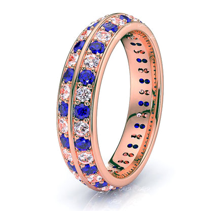 Rose Diamond and Blue Sapphire